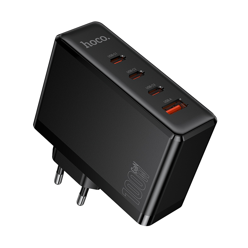 Сетевое зарядное устройство Hoco N85 PD100W (3C1A), цвет черный