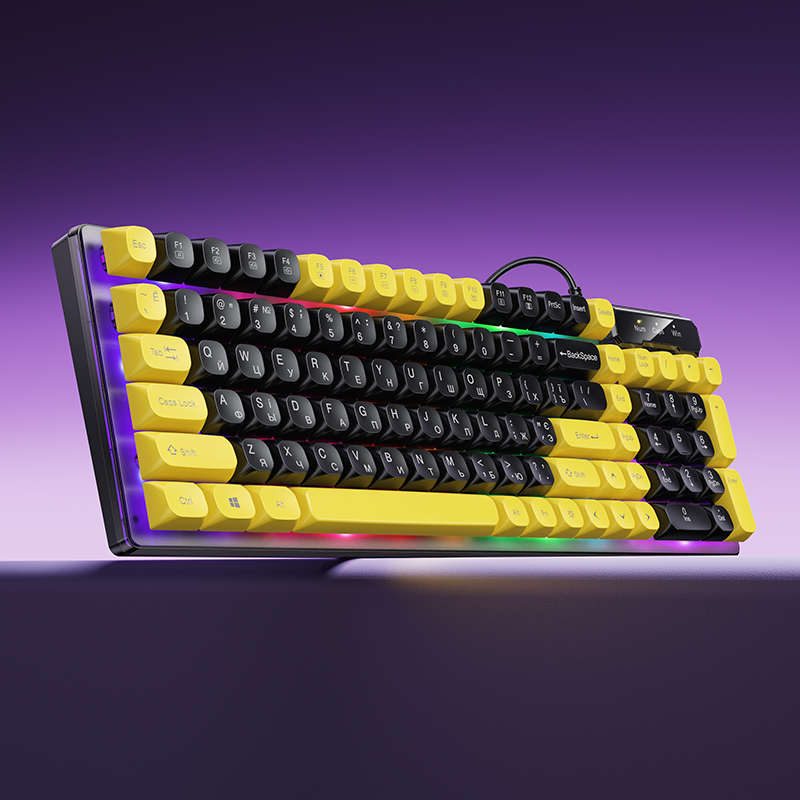 Клавиатура Hoco GM704, проводная USB, цвет черный