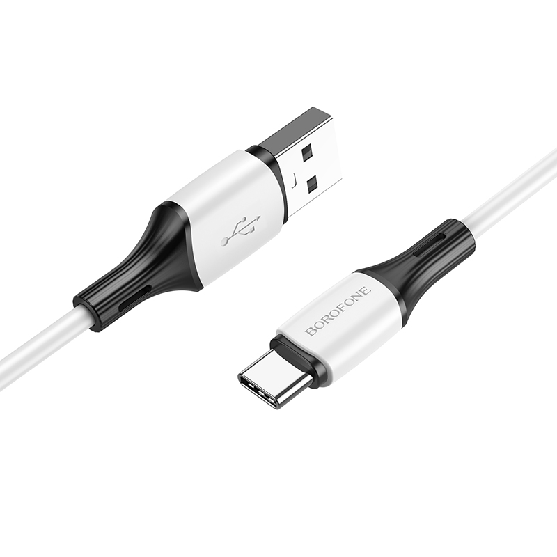 Кабель USB BOROFONE BX79 Type-C силиконовый белый 1м