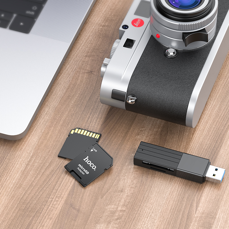 Адаптер для карт памяти Hoco HB22 MicroSD на SD, черный
