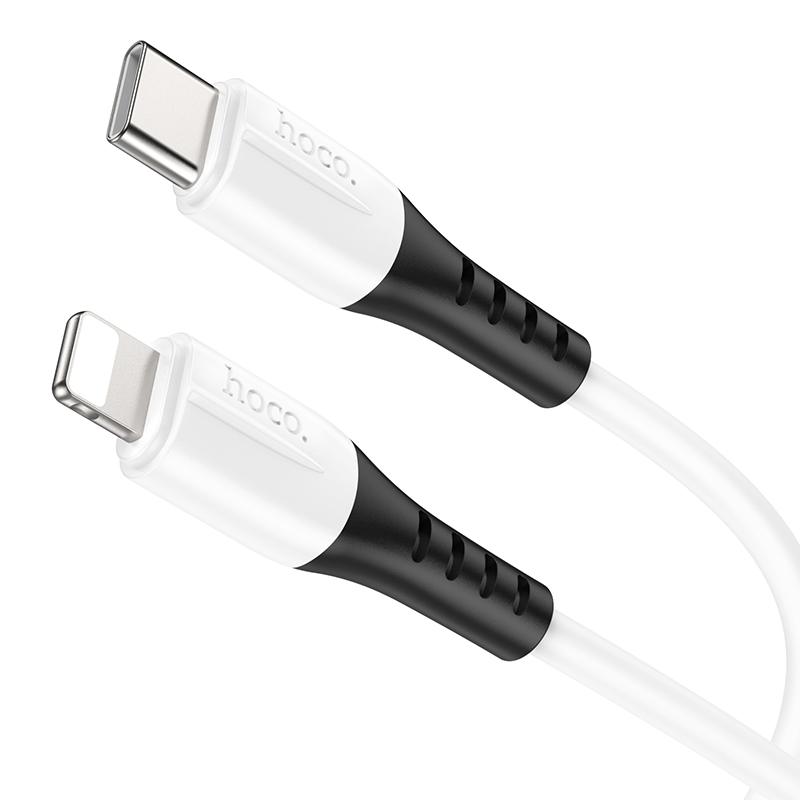 Кабель USB-C Hoco X82 60W силиконовый Type-C/Type-C 1м белый