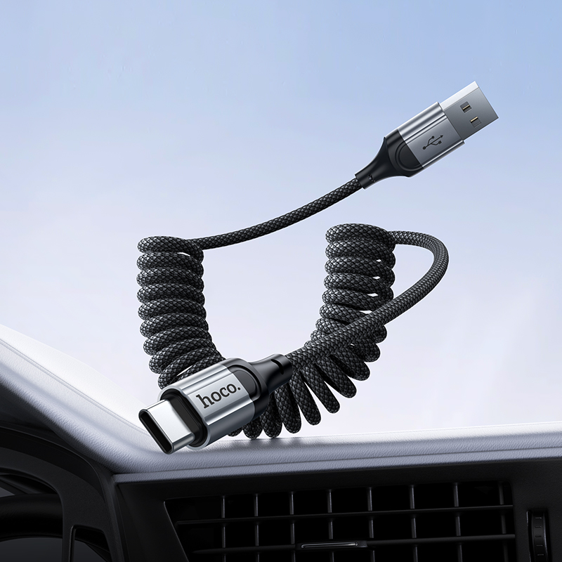 Кабель USB Hoco X121 Type-C тканевый черный 1м