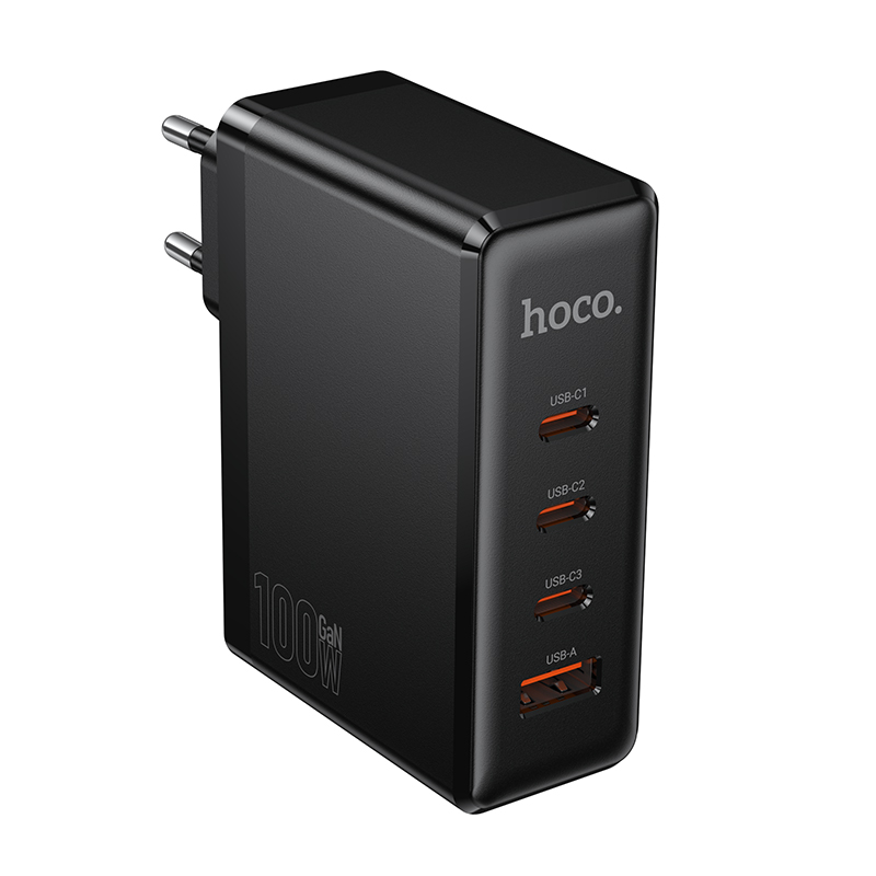 Сетевое зарядное устройство Hoco N85 PD100W (3C1A), цвет черный