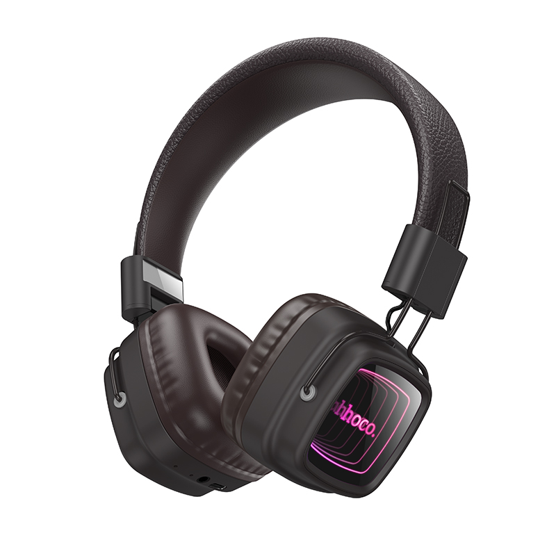 Наушники Bluetooth накладные с микрофоном Hoco W72, цвет коричневый