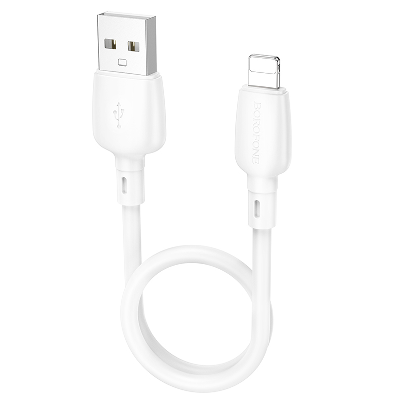 Кабель USB BOROFONE BX93 2.4A Apple белый 0.25м