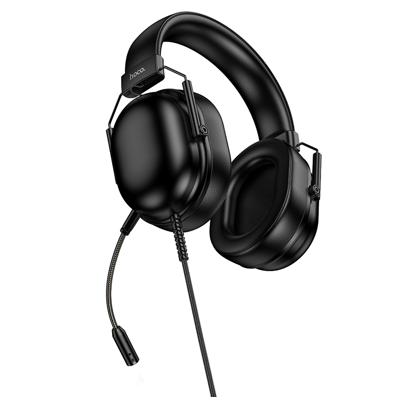 Наушники накладные с микрофоном Hoco W113 (USB, 7.1), игровые, цвет черный
