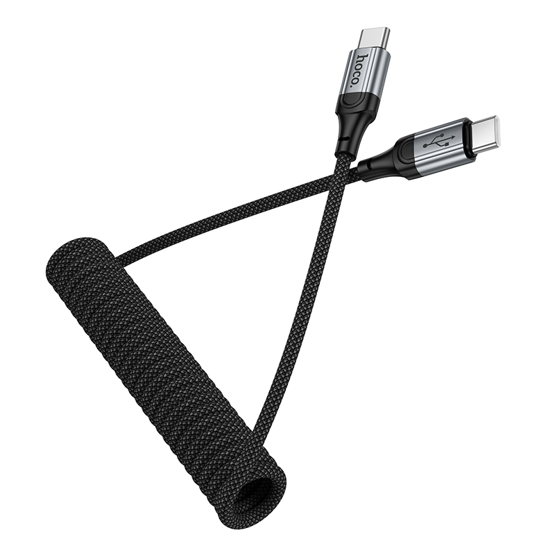 Кабель USB-C Hoco X121 60W Type-C/Type-C 1м черный