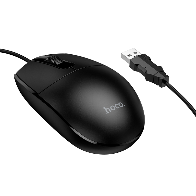 Мышь Hoco GM50, проводная USB, цвет черный