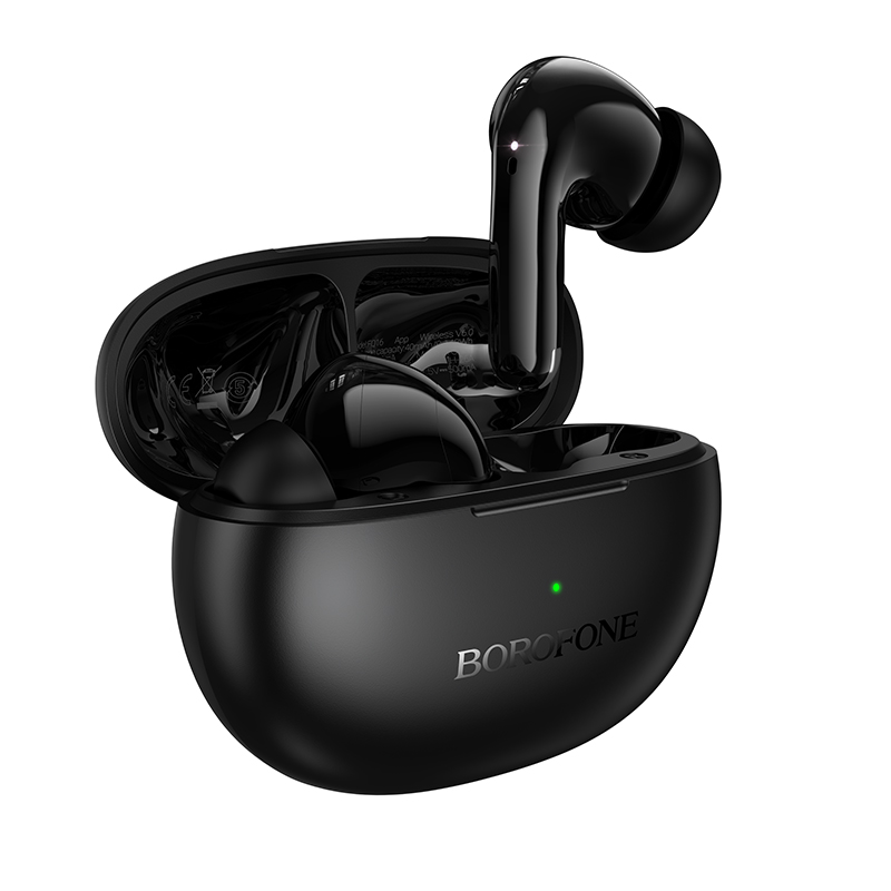 Наушники Bluetooth Borofone FQ16, в кейсе, сенсорные, цвет черный