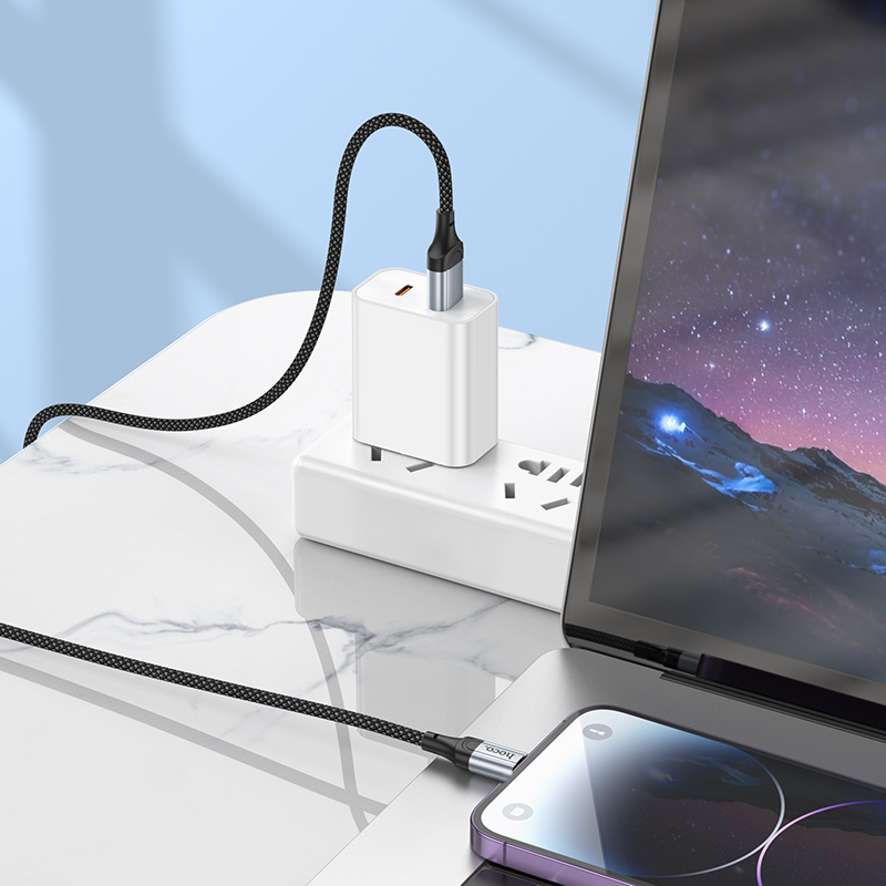 Кабель USB Hoco X102 Apple черный 1м