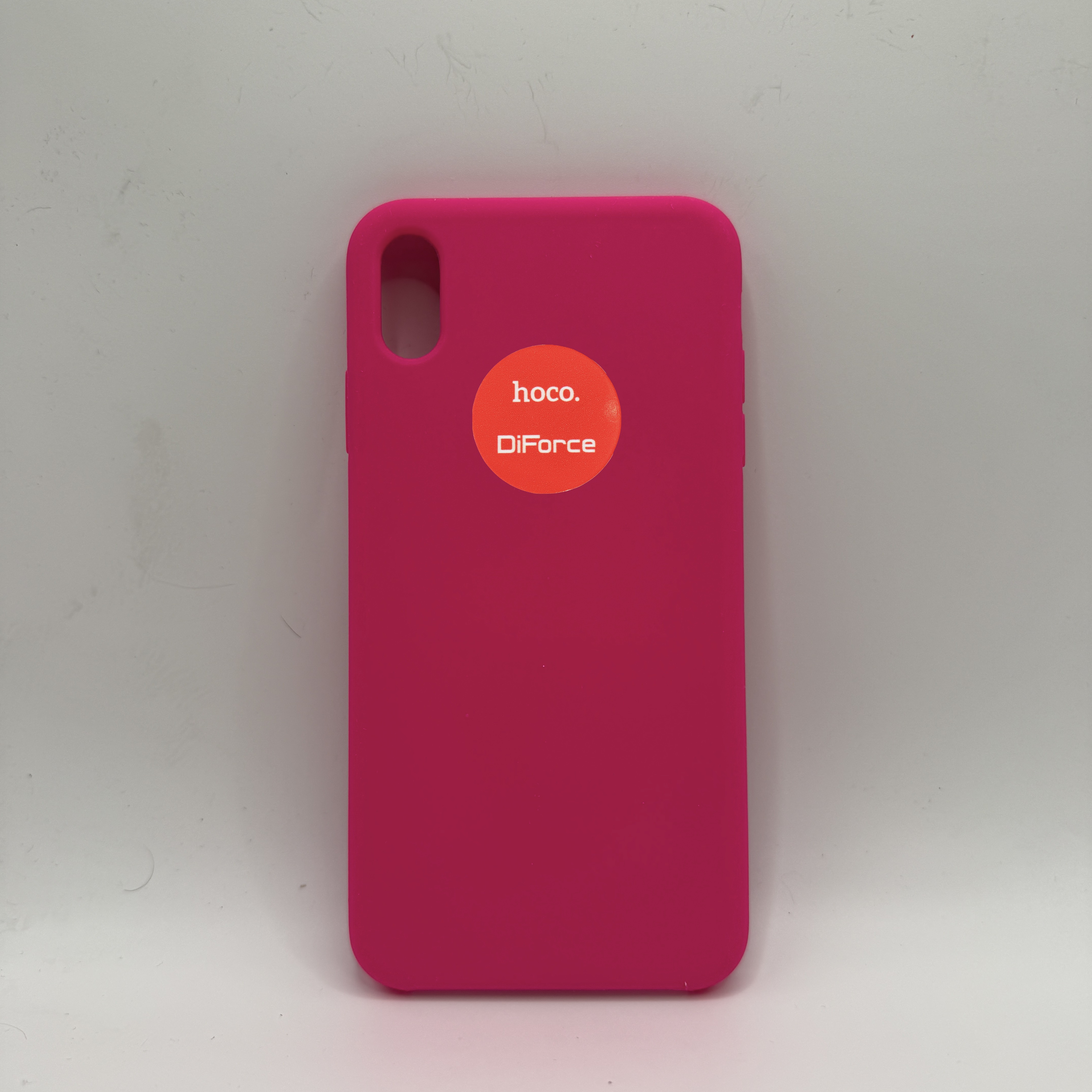 Чехол Silicone Case для iPhone XS MAX Неоново-розовый