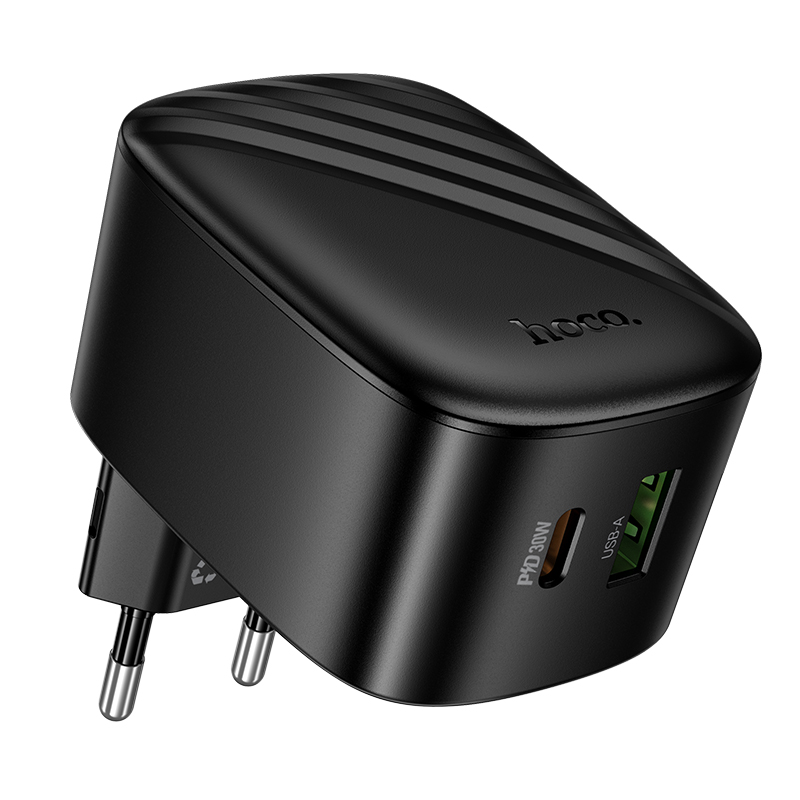 Сетевое зарядное устройство Hoco CS102A PD30W+QC3.0 цвет чёрный