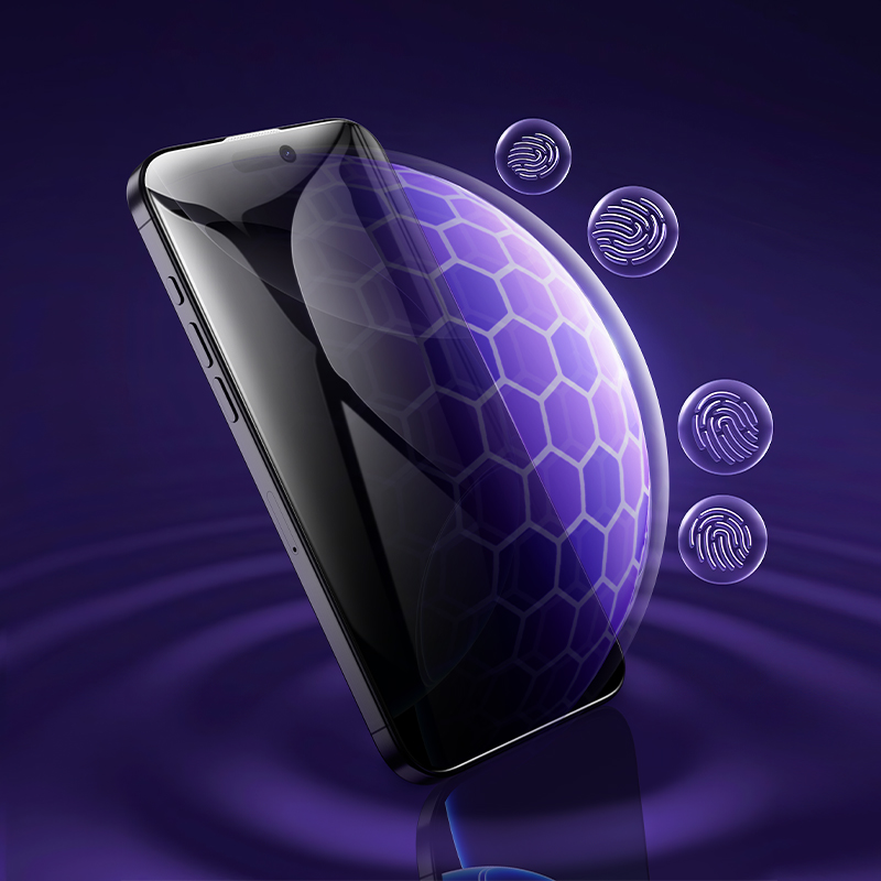 Защитное стекло Hoco A777 Plus iPhone 16 Pro Max, ударопрочное антишпион, цвет черный