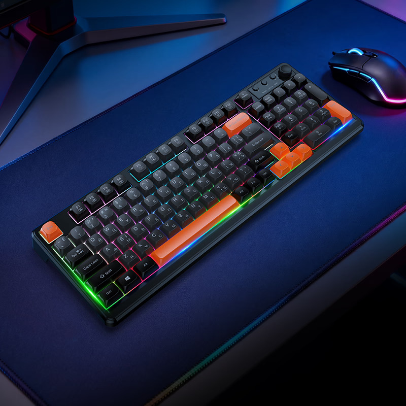 Клавиатура Hoco GM751, беспроводная+USB, цвет черный