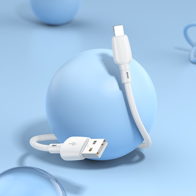 Кабель USB BOROFONE BX93 2.4A Apple белый 0.25м