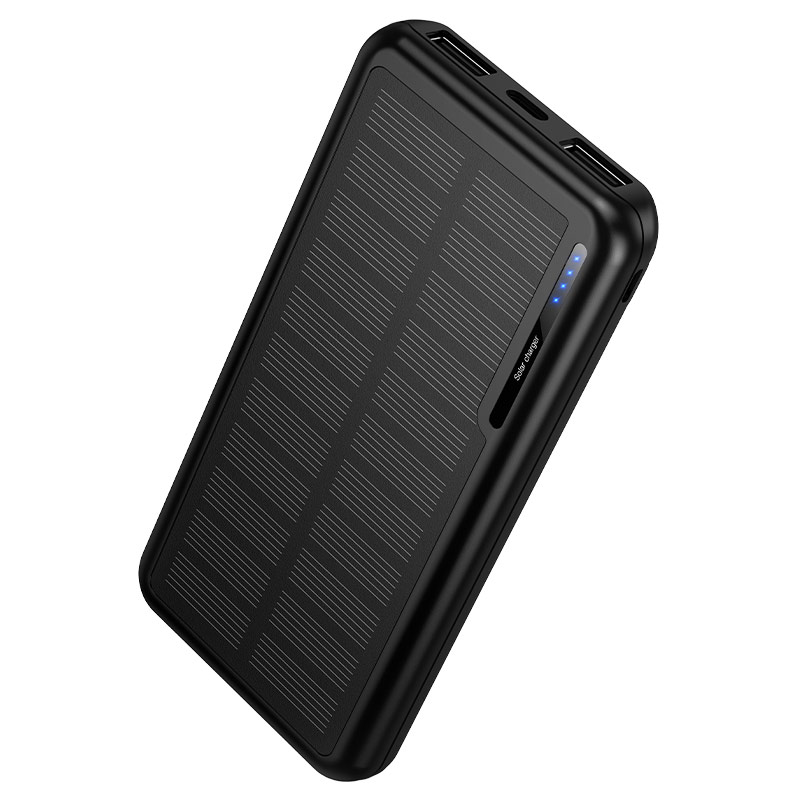 Внешний аккумулятор Hoco J176, 10000mAh, солнечная батарея, черный