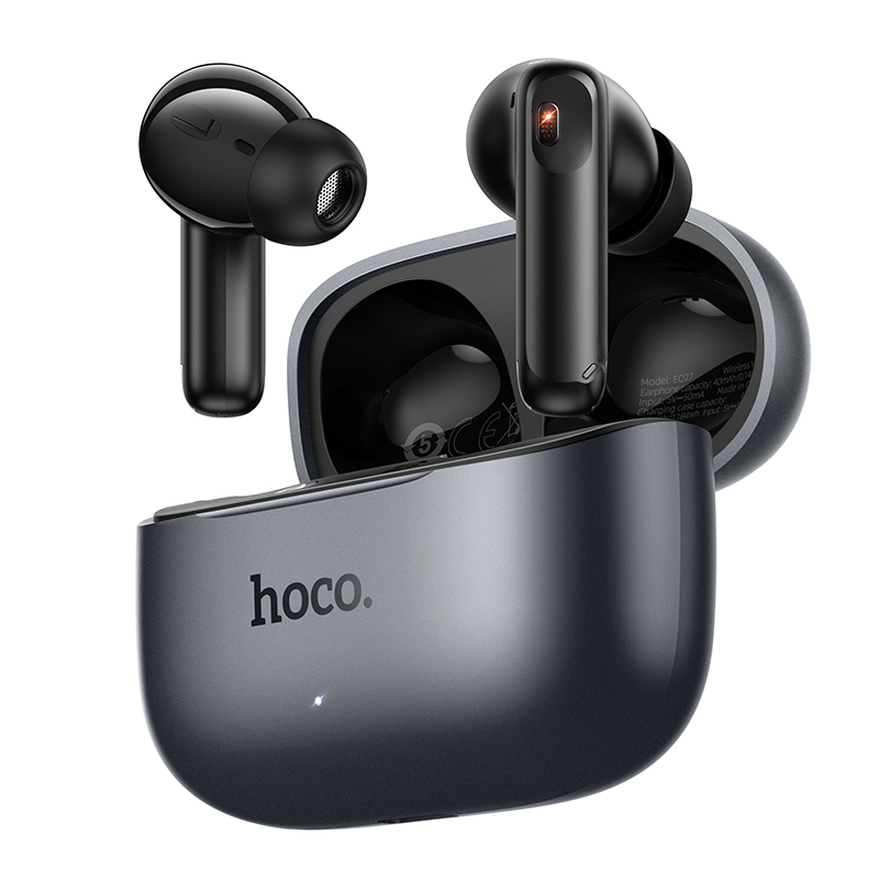 Наушники Bluetooth Hoco EQ27 (ANC+ENC), в кейсе, сенсорные, цвет черный