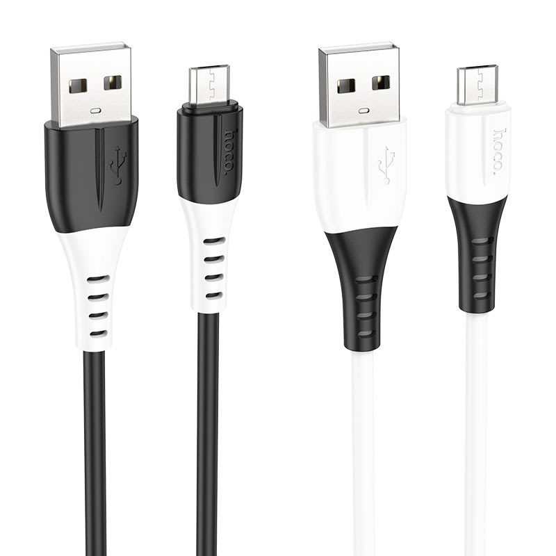 Кабель USB Hoco X82 Micro силиконовый белый 1м