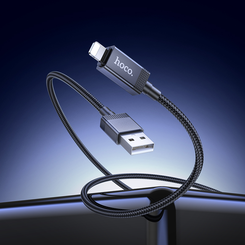 Кабель USB Hoco X118 Apple черный 1м