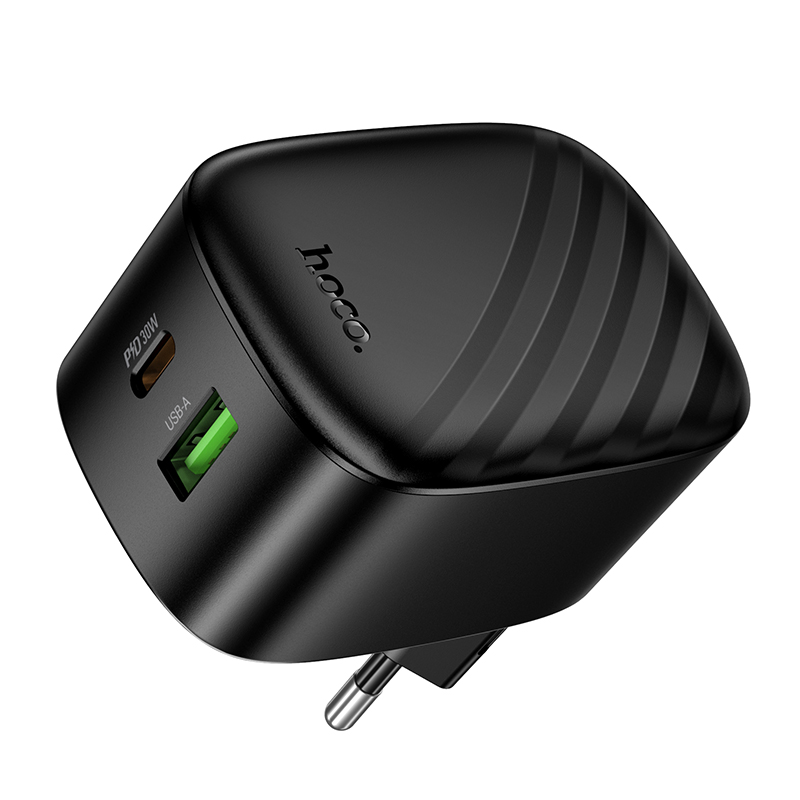 Сетевое зарядное устройство Hoco CS102A PD30W+QC3.0 цвет чёрный