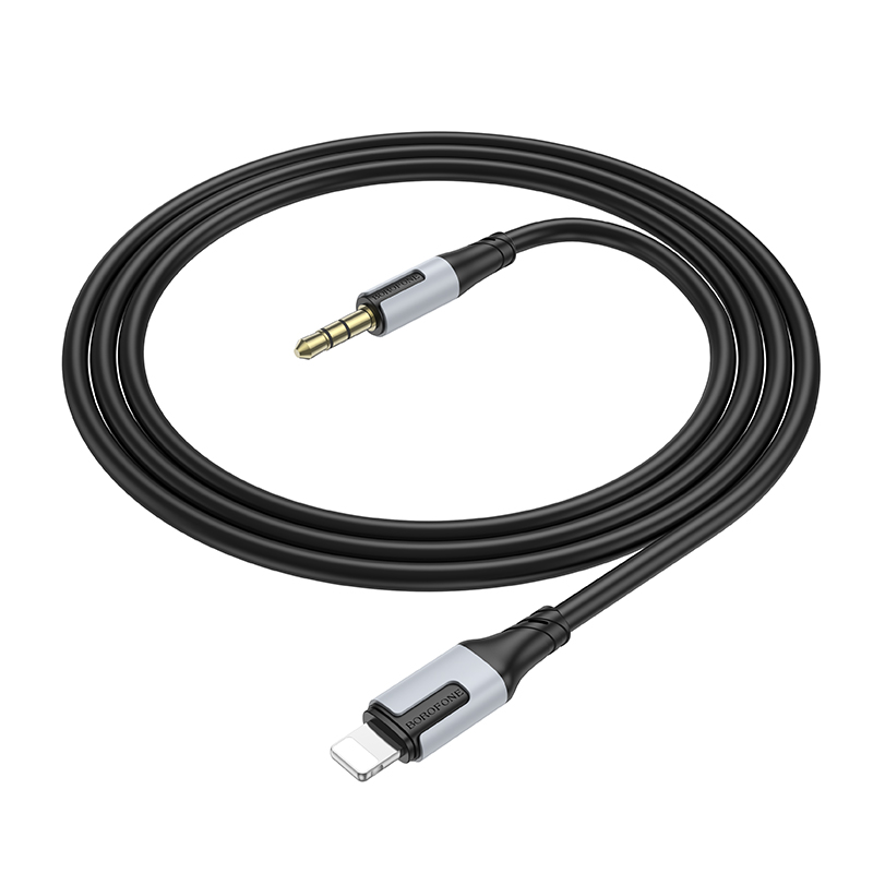 Аудиосоединитель BOROFONE BL19 AUX Apple (lightning-3,5мм) 1м черный
