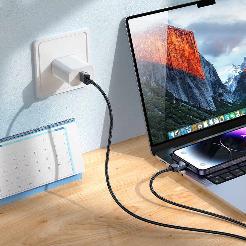 Кабель USB Hoco X118 Apple черный 1м