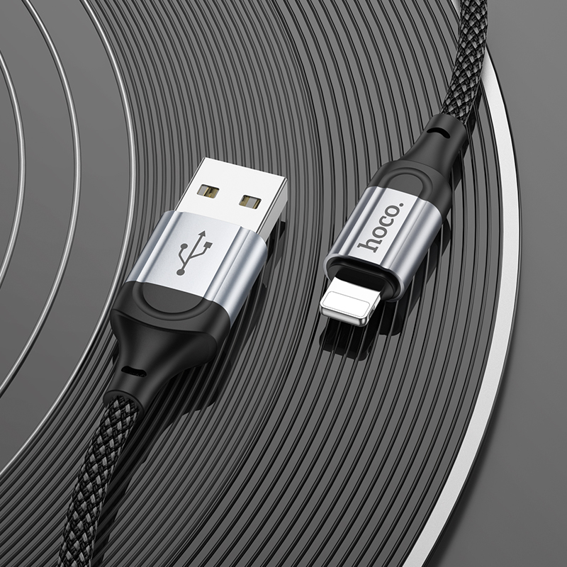 Кабель USB Hoco X102 Apple черный 1м