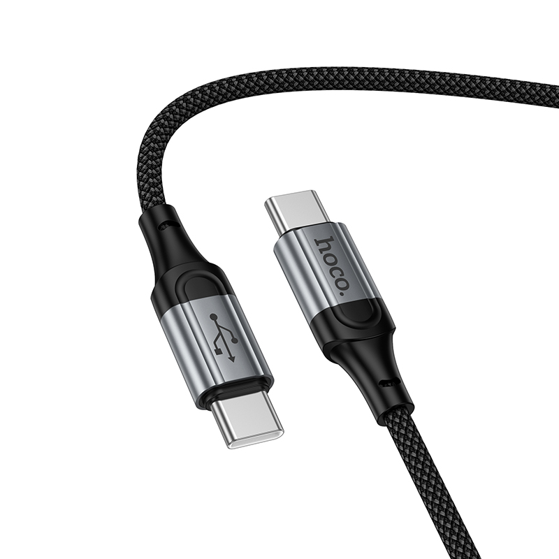 Кабель USB-C Hoco X121 60W Type-C/Type-C 1м черный