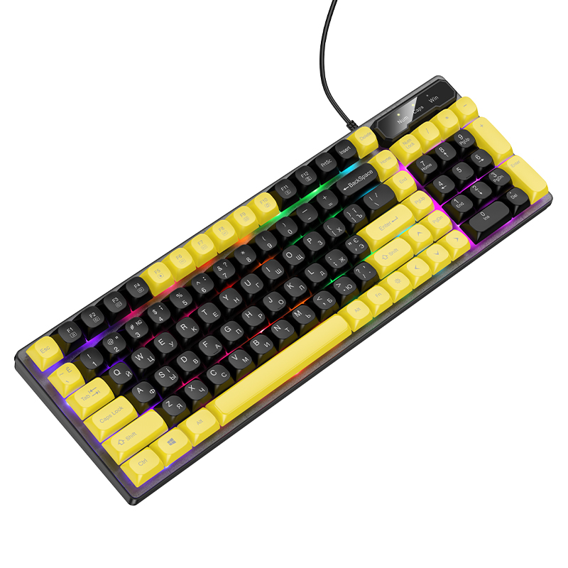 Клавиатура Hoco GM704, проводная USB, цвет черный