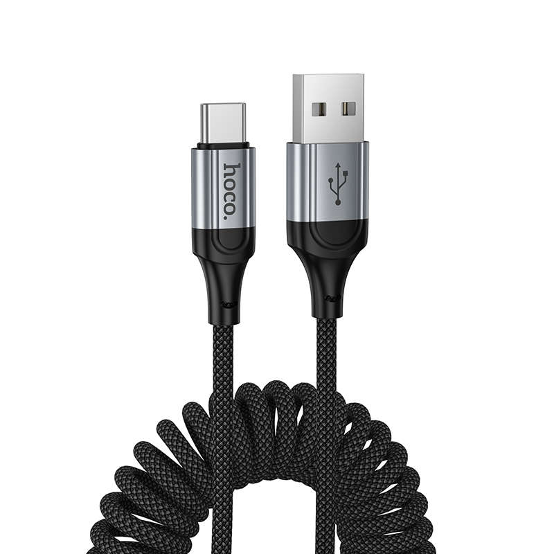 Кабель USB Hoco X121 Type-C тканевый черный 1м
