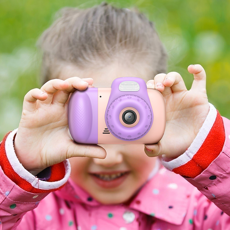 Фотоаппарат Hoco DV201 Dual lens детский, розовый