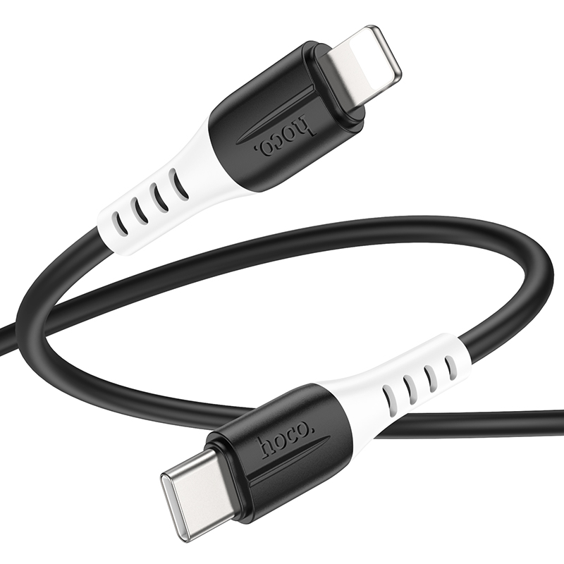 Кабель USB-C Hoco X82 Apple PD силиконовый черный 1м