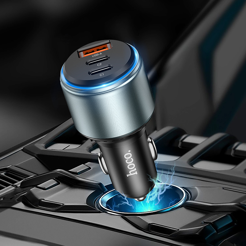 АЗУ Hoco NZ9 95W, быстрая зарядка (PD65W+PD30W+QC3.0), 2C1A, цвет черный