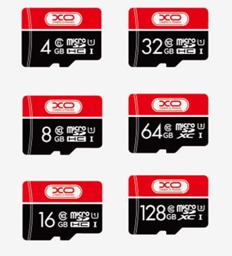 Карта памяти XO Micro SD (с адаптером), 32gb, черно-красная