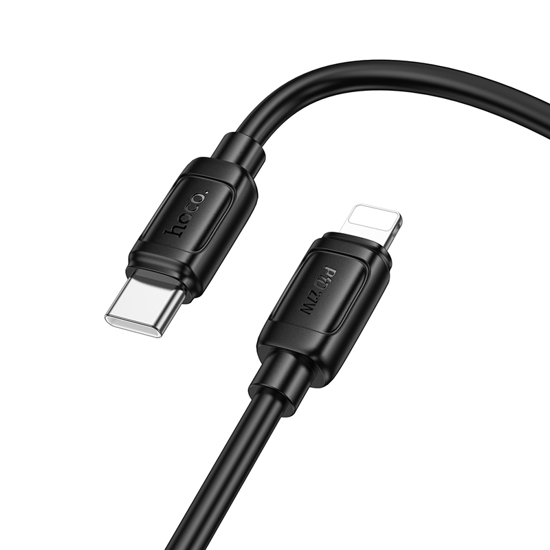 Кабель USB-C Hoco X115 27W PD Type-C/Lightning черный 1м